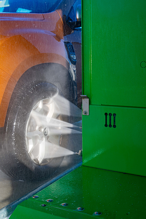 Portique Okijet buses dans les roues